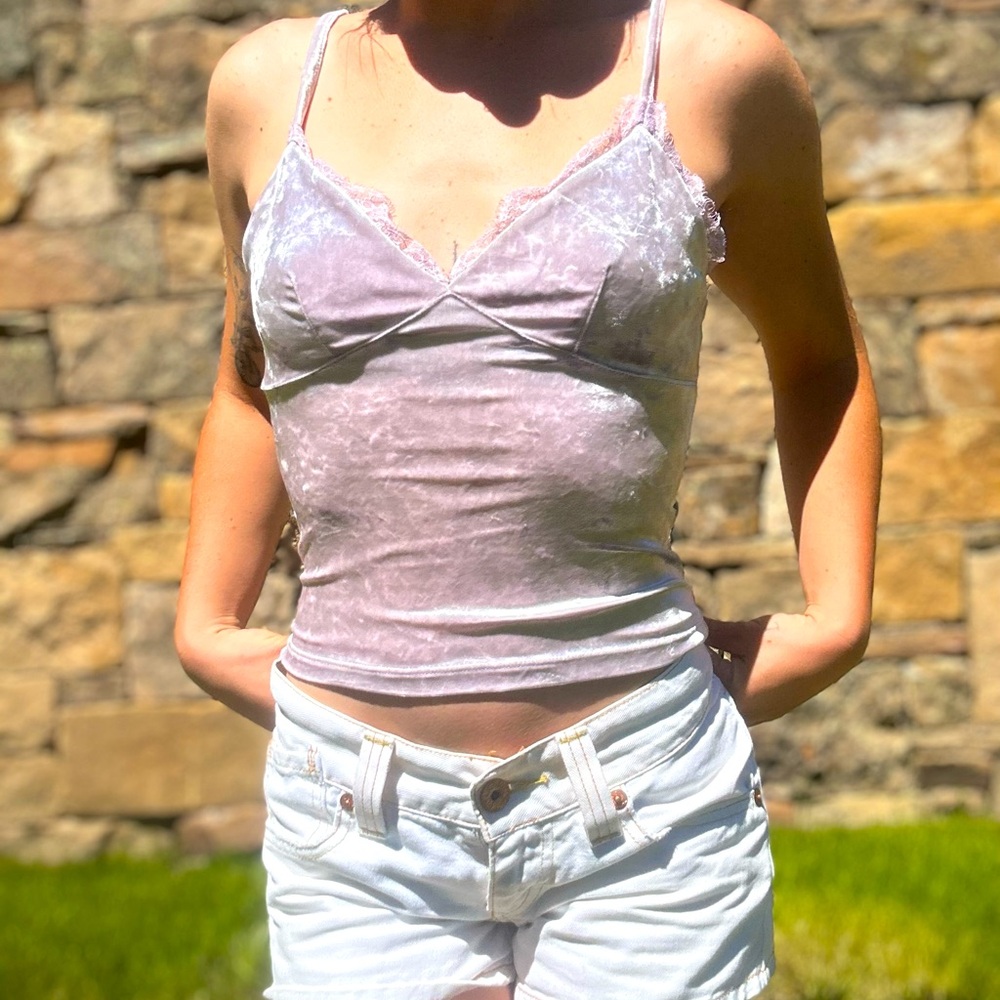 LAVENDER LACE TRIM CAMI